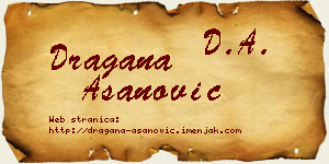 Dragana Asanović vizit kartica